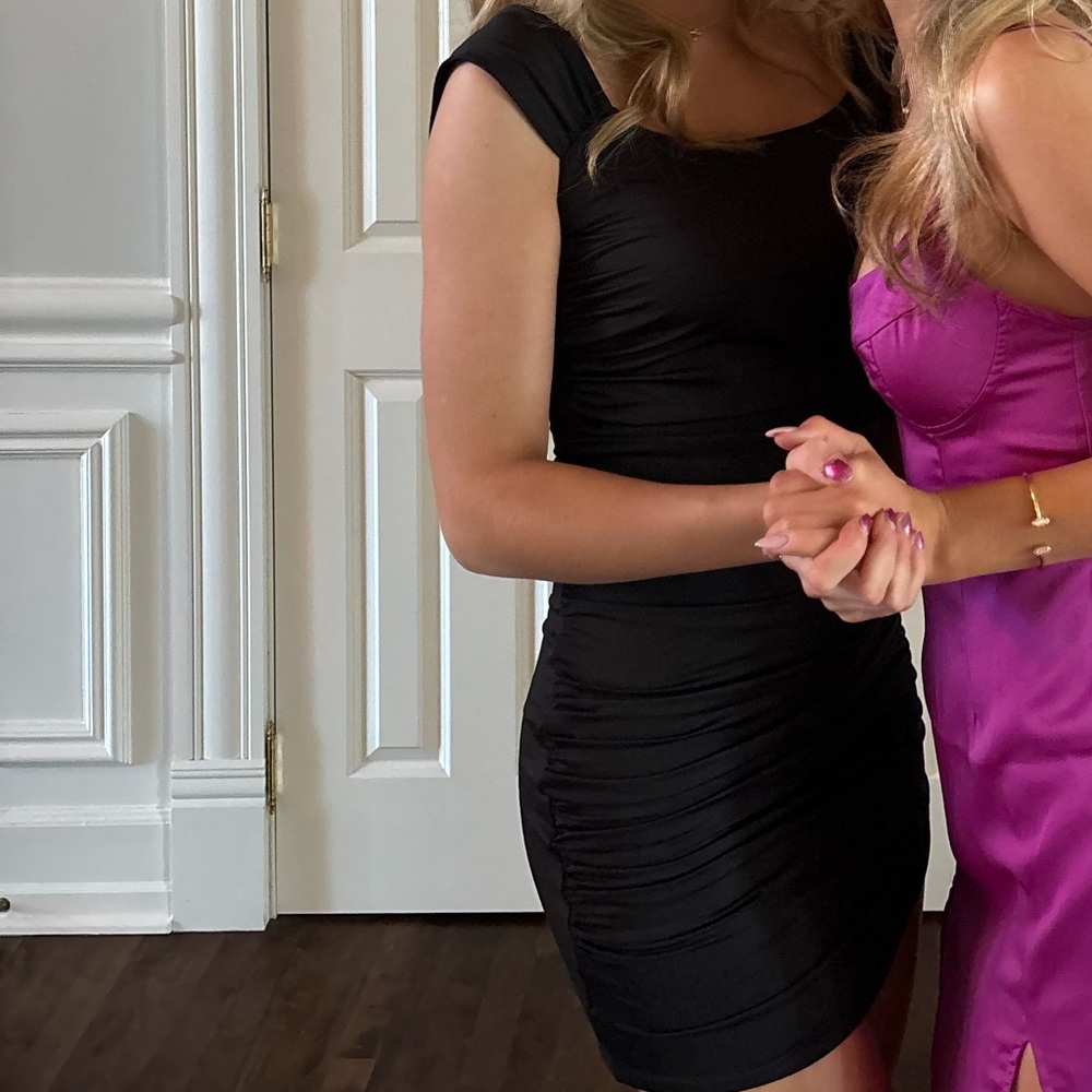 Black mini dress